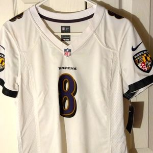 White NFL Women's Ravens Jersey Medium Jackson